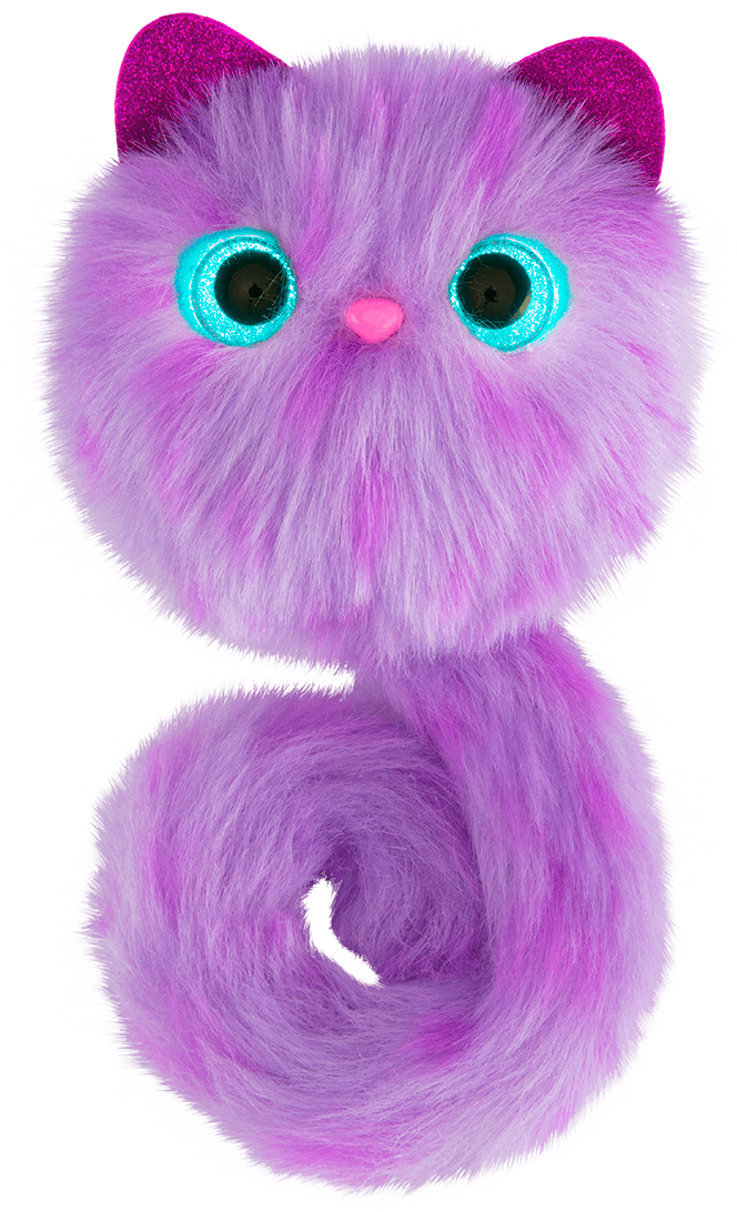 Lights Up-NEW Talks Details about   Pomsies 'SPECKLES" Fluffy PURPLE Interactive Pet Cat-Purrs 